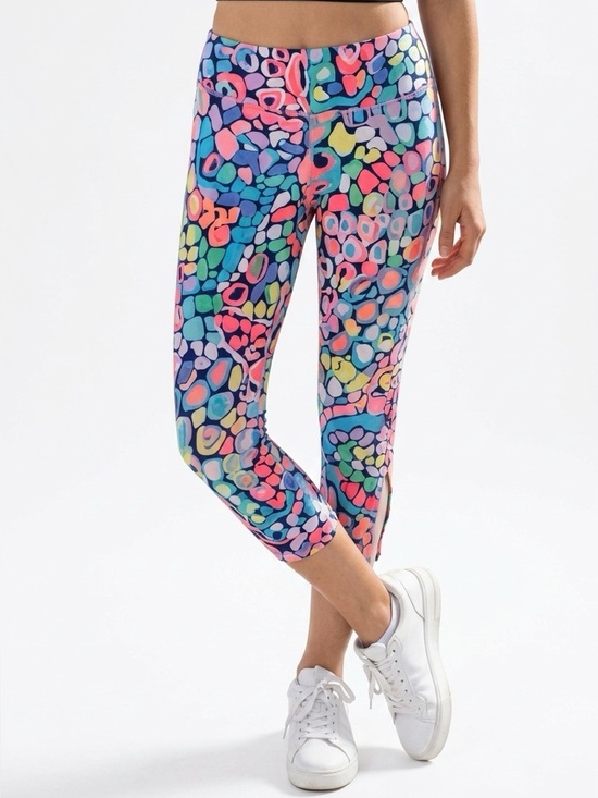 Lilly Pulitzer Pants - Lilly Pulitzer Luxletic Crop Leggings Womens M Multicolor Gypsy Jungle